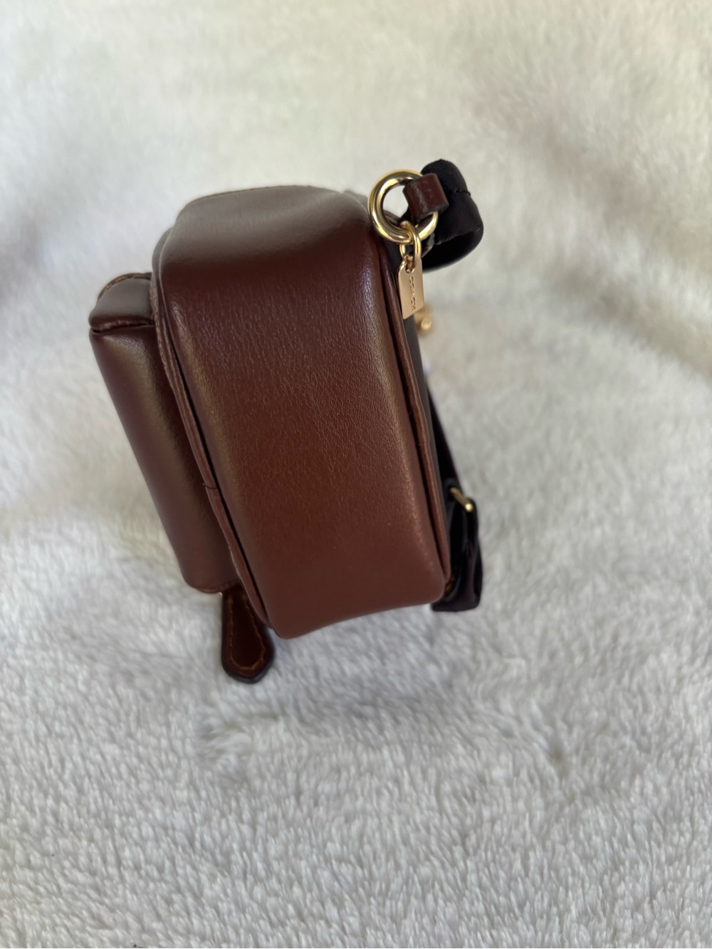 Coach Mini Court Backpack Bag Charm in signature canvas CX066 - Picture 6 of 9